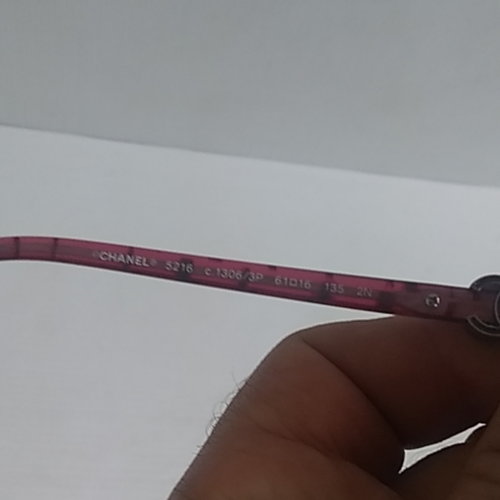 Chanel sunglasses 5216 c.1306/3P red burgundy - Picture 6 of 7